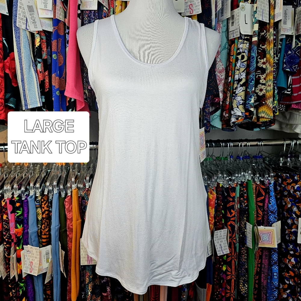 Bright White Classic LuLaRoe Tank Top - Picture 7 of 15